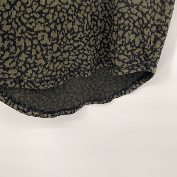 Kavu Deva Long Sleeve Knit Casual Thumb Hole Athleisure MIDI Dress Black / Green - Picture 5 of 15